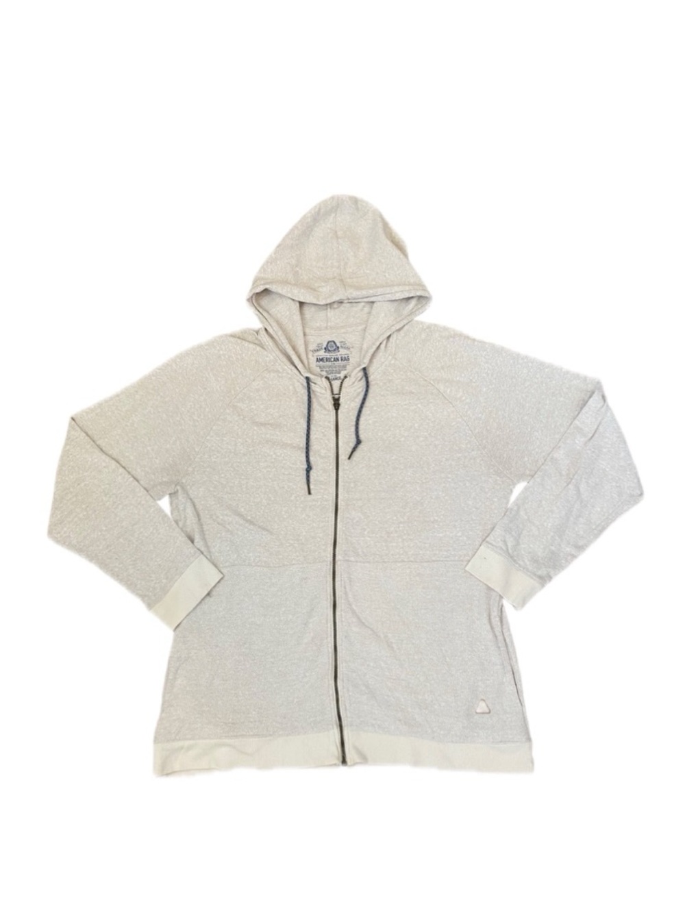 American Rag Beige Lightweight Full Zip Hoodie Men Size XL